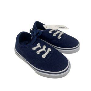 NEW Janie & Jack Navy Canvas Lace-Up Sneakers Toddler Unisex Size 7
